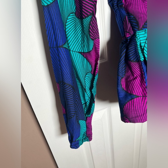 Mae Oti African Ankara Wax Print Peplum Top Full Zip Blouse Size S - Picture 6 of 17